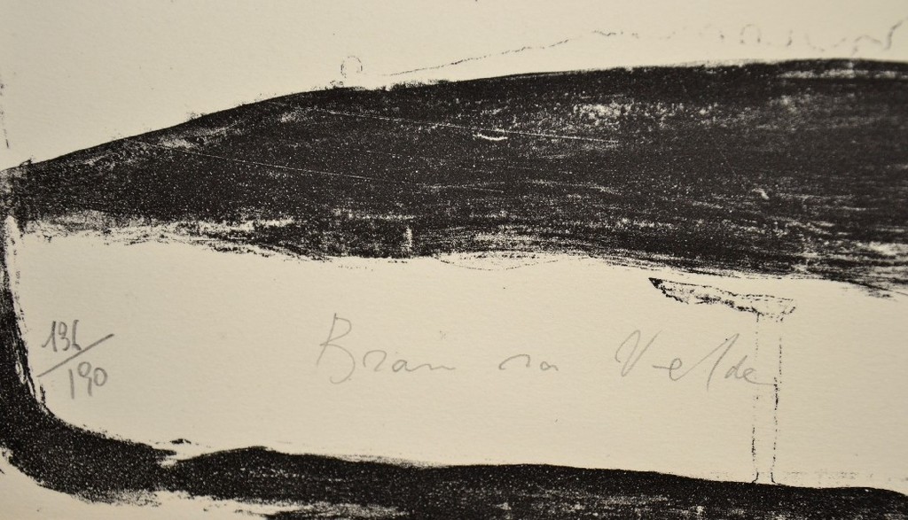 Bram van Velde: Litho in Zwart Wit 1967. MP 38 (prent 190) kopen? Bied vanaf 1!