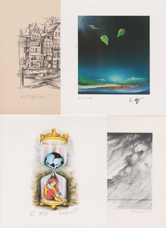 Artists of the World, o.a. Beckers: Vier lithografien, diverse afbeeldingen kopen? Bied vanaf 15!