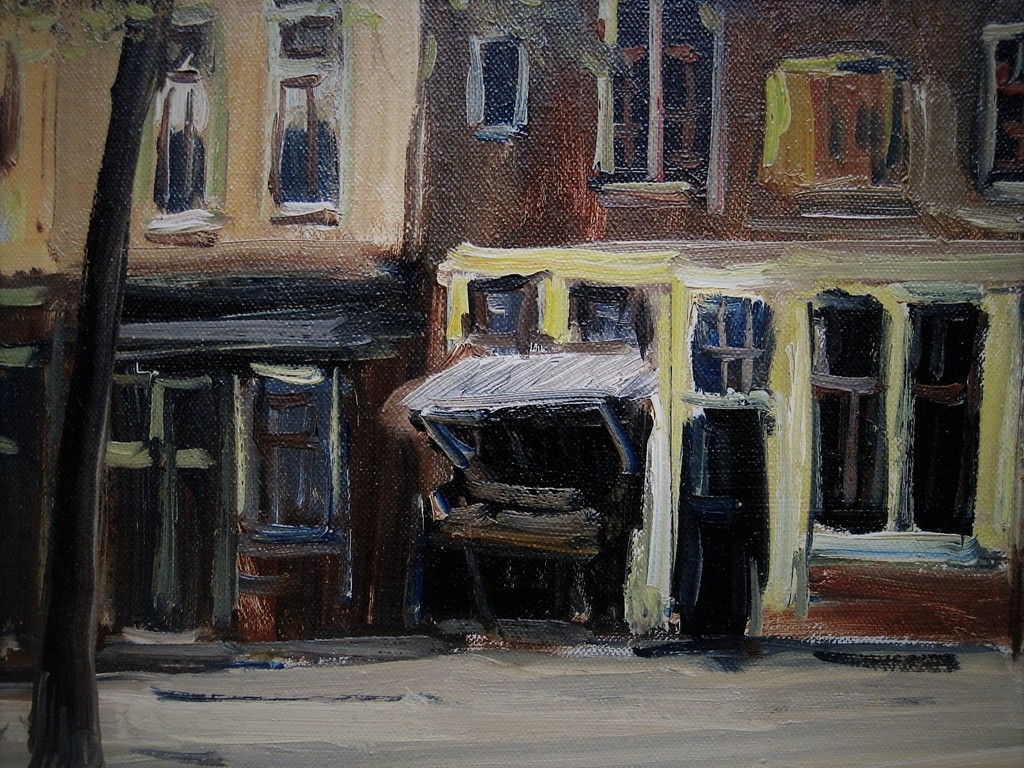 Mooi Jan Kelderman (1914) olieverf "Amsterdam Westerstraat hoek Noordermarkt"  kopen? Bied vanaf 1!