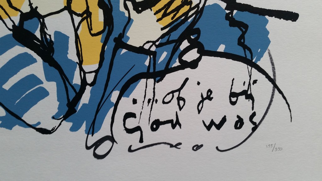 Originele zeefdruk van Herman Brood - Of je bij god Was - oplage 350 Ex. kopen? Bied vanaf 1!