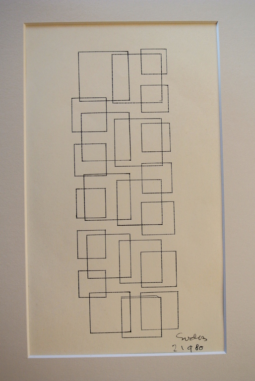 Siep van den Berg. -Variaties op een thema V- Pentekening. 1980.Handgesigneerd. verkocht voor € 94!