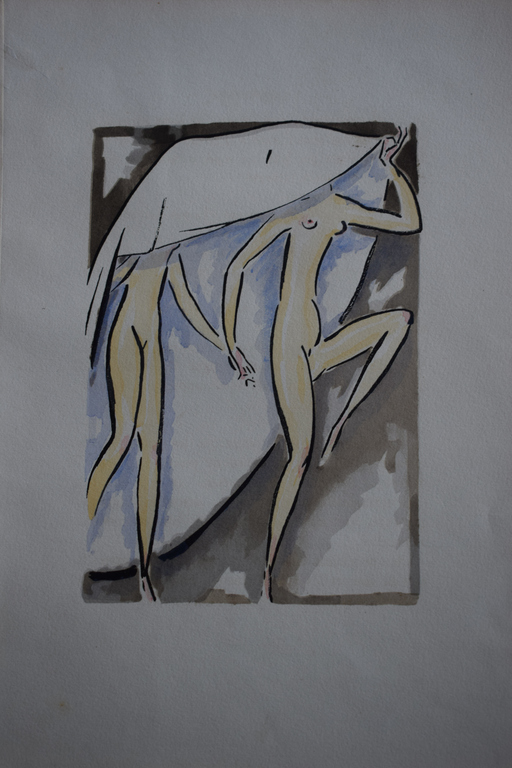 Kees van Dongen - Pochoir - Het Samenzijn verkocht voor € 250!