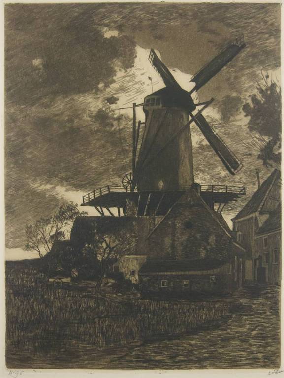 Willem Witsen: Ets en aquatint, Korenmolen, Wijk bij Duurstede kopen? Bied vanaf 180!