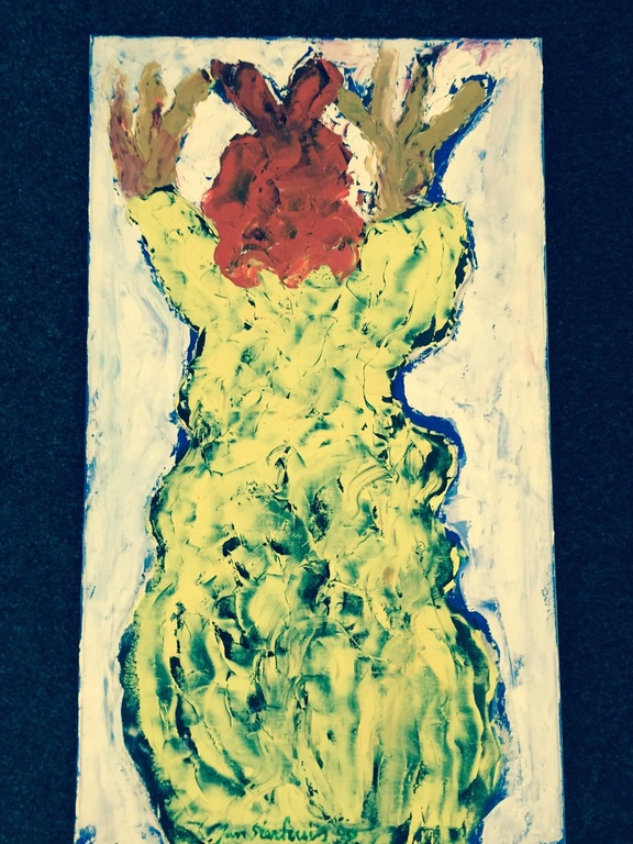 Jan Sierhuis Flamenco Danseres 1990 Olieverf 105 x 60 cm kopen? Bied vanaf 1!