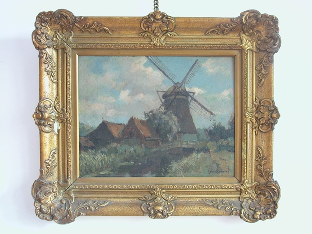 Louis Soonius (1883-1956), Molen aan de Schenk - olie op paneel - gesigneerd. kopen? Bied vanaf 300!
