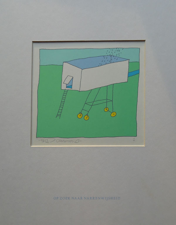 2 litho's - 'Opzoek naar narrenwijsheid' en 'Wat ik vind is niet meer zoek' kopen? Bied vanaf 10!