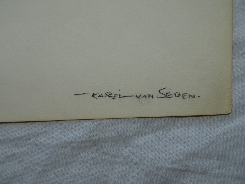 KAREL VAN SEBEN (1893-1988) – Tekening – Garnalenpelster – Gesigneerd – ca 1950 kopen? Bied vanaf 10!