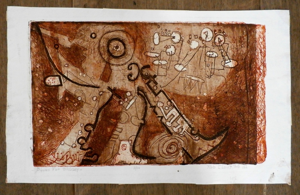 Rob Clous - ets: Blues for Sidney - 1965 - oplage: 10  kopen? Bied vanaf 35!