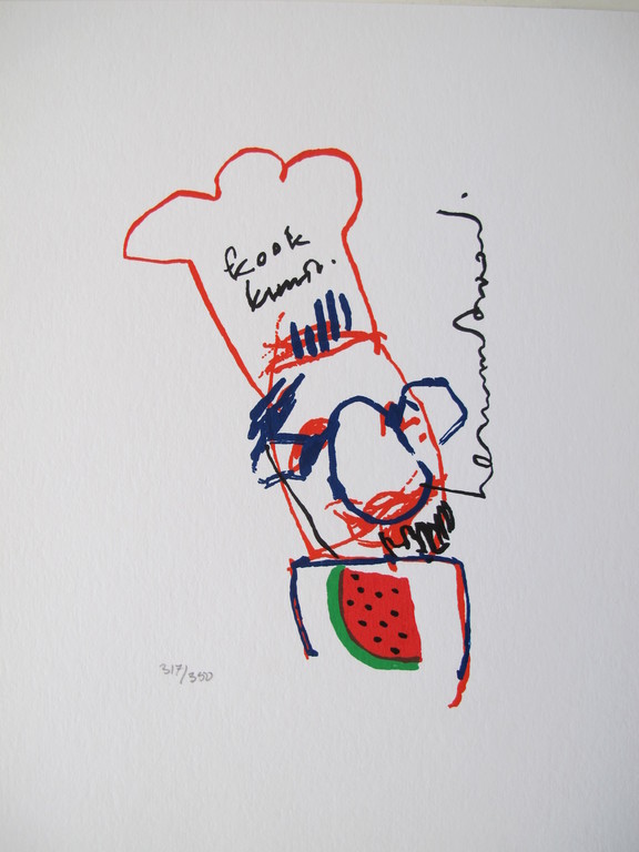 'Kookkunst' - Zeefdruk, 1999 verkocht voor € 60!