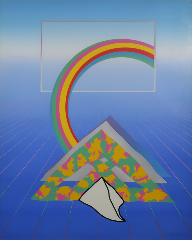 Anthony Benjamin: Zeefdruk, Abstracte compositie - Ingelijst (Groot) kopen? Bied vanaf 20!