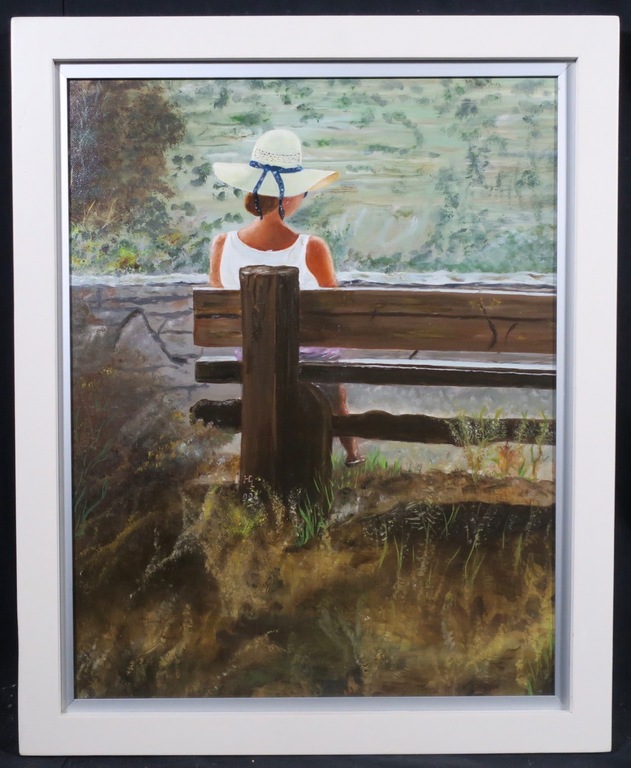 Herman Lievers: Olieverf op doek, Overwhelming - Ingelijst verkocht voor € 40!