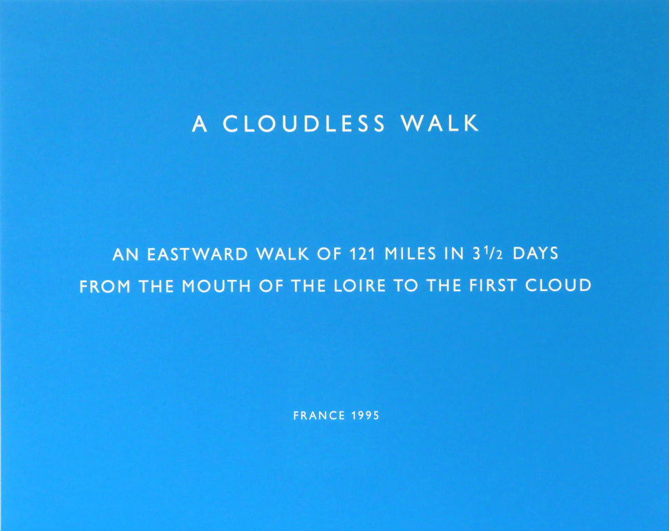 Richard Long â�� A Cloudless Walk - zeefdruk 1996  verkocht voor € 850!