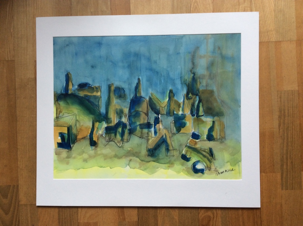 Aquarel  - onbekende kunstenaar, gesigneerd kopen? Bied vanaf 35!