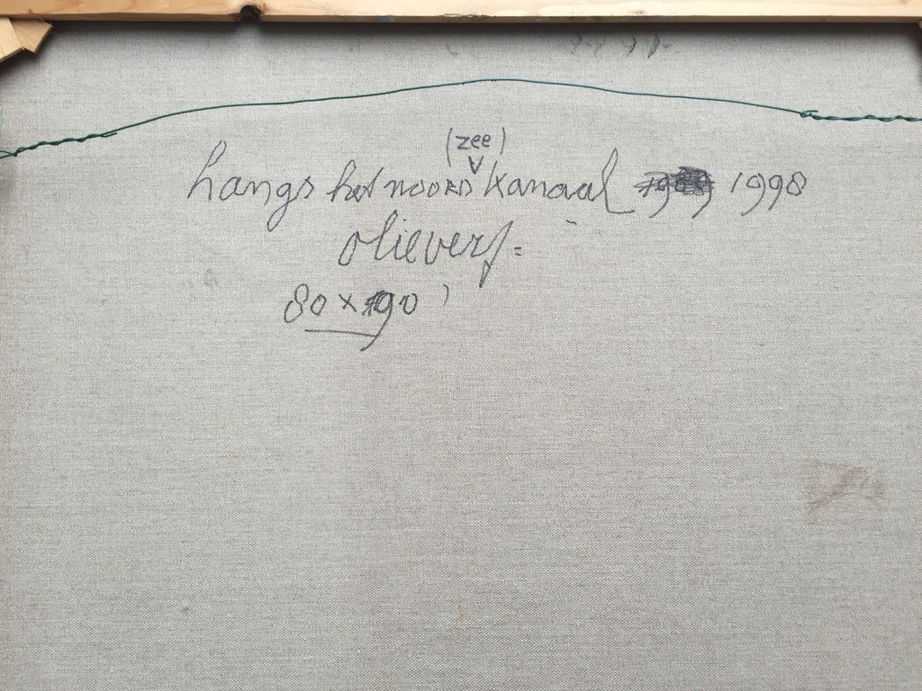 JAN SIERHUIS ( CoBrA ) olieverf op linnen Langs het noordzeekanaal 1998 kopen? Bied vanaf 1!