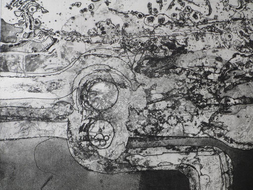 Theo Mooyman - Theo Mooyman, Abstracte compositie, Ets kopen? Bied vanaf 1!