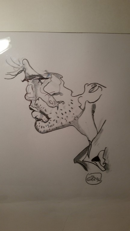 jean giraud moebius aquarel van luitenant Blueberry uit 1996 verkocht voor € 350!