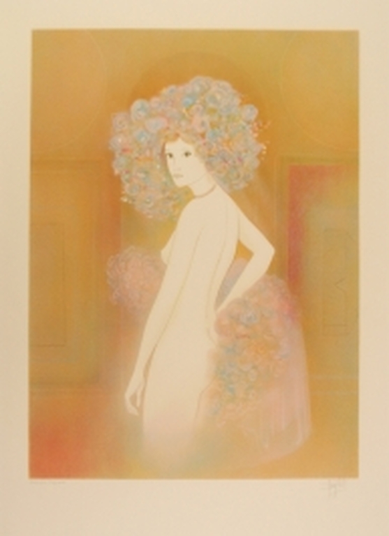 SUMMER SALE - GUY RIBES - NU - kleurenlithografie handgesigneerd en genummerd verkocht voor € 49!