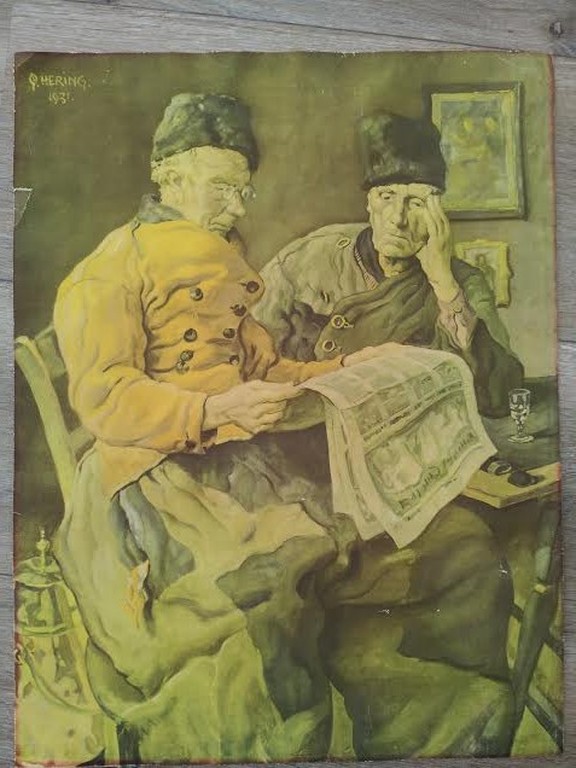 Georg Hering, Oud drukwerk, volendams thuistafereel kopen? Bied vanaf 10!