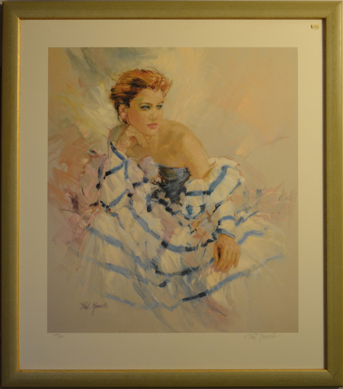 Rouwette Paul, kleurenlitho vrouw in theatrale kledij, impressionistische stijl  kopen? Bied vanaf 75!