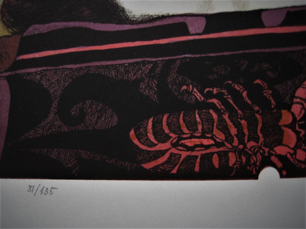 Tsjechisch surrealist Josef Liesler 1912-2005 Litho "VlinderVrouw" gesigneerd  kopen? Bied vanaf 1!