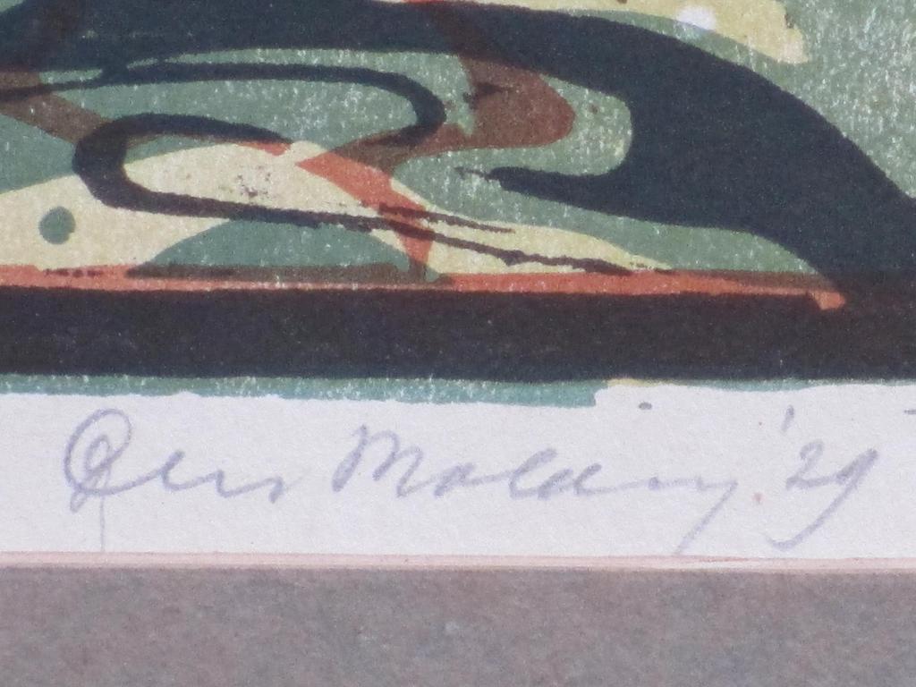 Cees Bolding, Woonboot aan de kade, Kleurhoutsnede kopen? Bied vanaf 30!