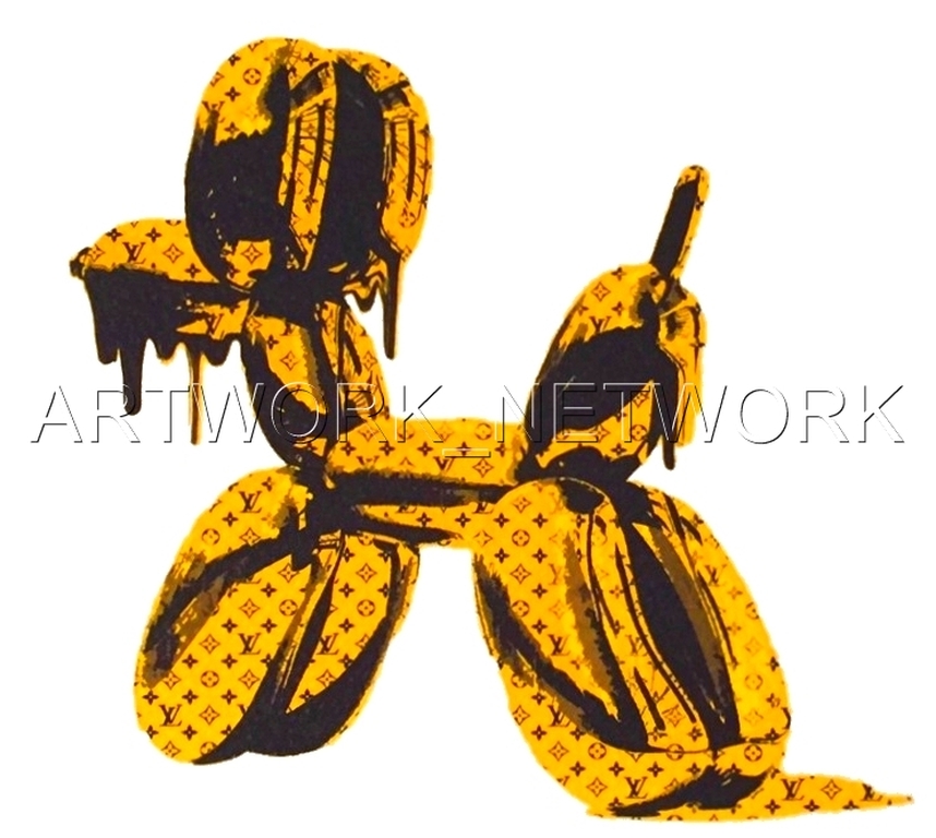 DEATH NYC "Dog" Yellow - n° A/P - Signed with COA (Edition Artist Proof) kopen? Bied vanaf 1!