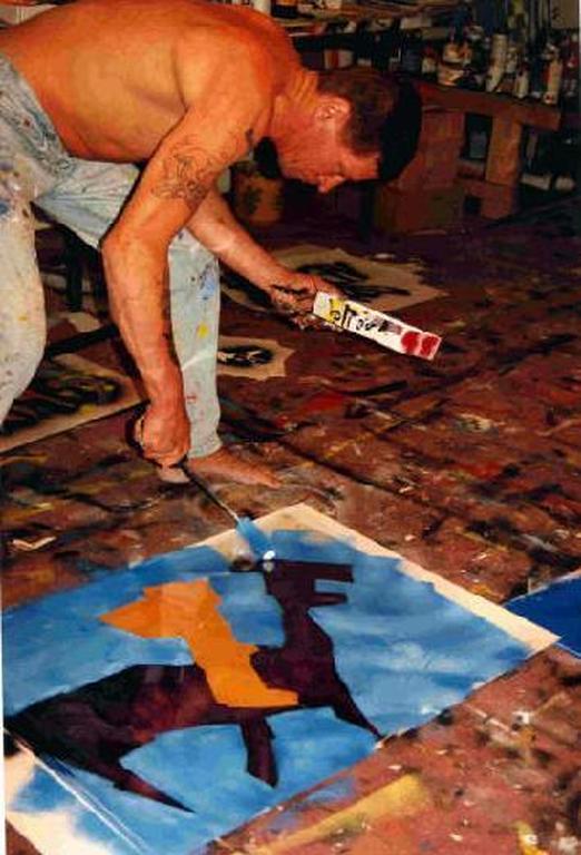 Herman Brood, grote gesigneerde zeefdruk, 'Ruiter te paard' kopen? Bied vanaf 350!