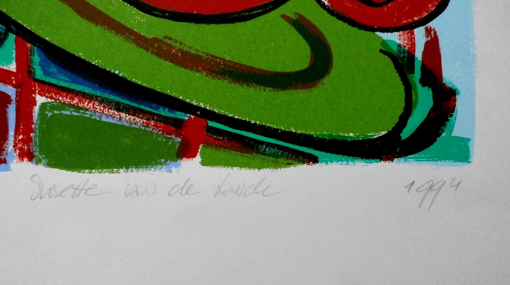 Susette van de Lande - zeefdruk: Westenwind - 1994 kopen? Bied vanaf 25!