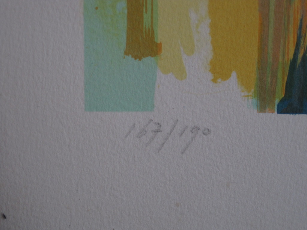 Groot 1987 abstract figuratief gesigneerde Litho "Venice" Richard Smeets (1955) kopen? Bied vanaf 1!