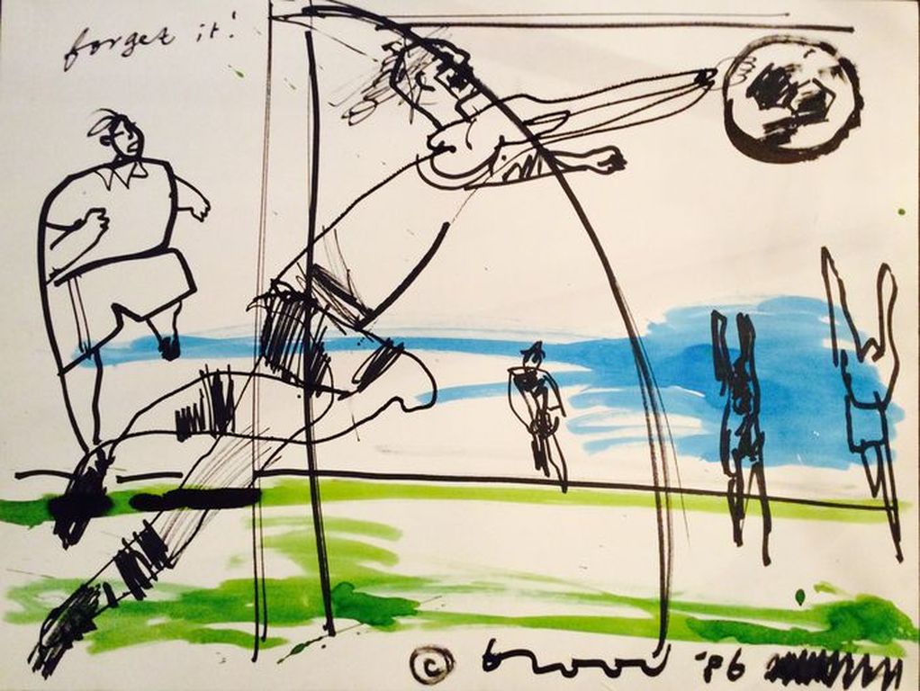 Herman Brood originele tekening met waterverf  kopen? Bied vanaf 450!