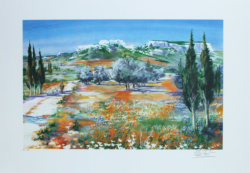 ELLA FORT, litho, ‘La vie du berger au Camargue', gesign. kopen? Bied vanaf 10!
