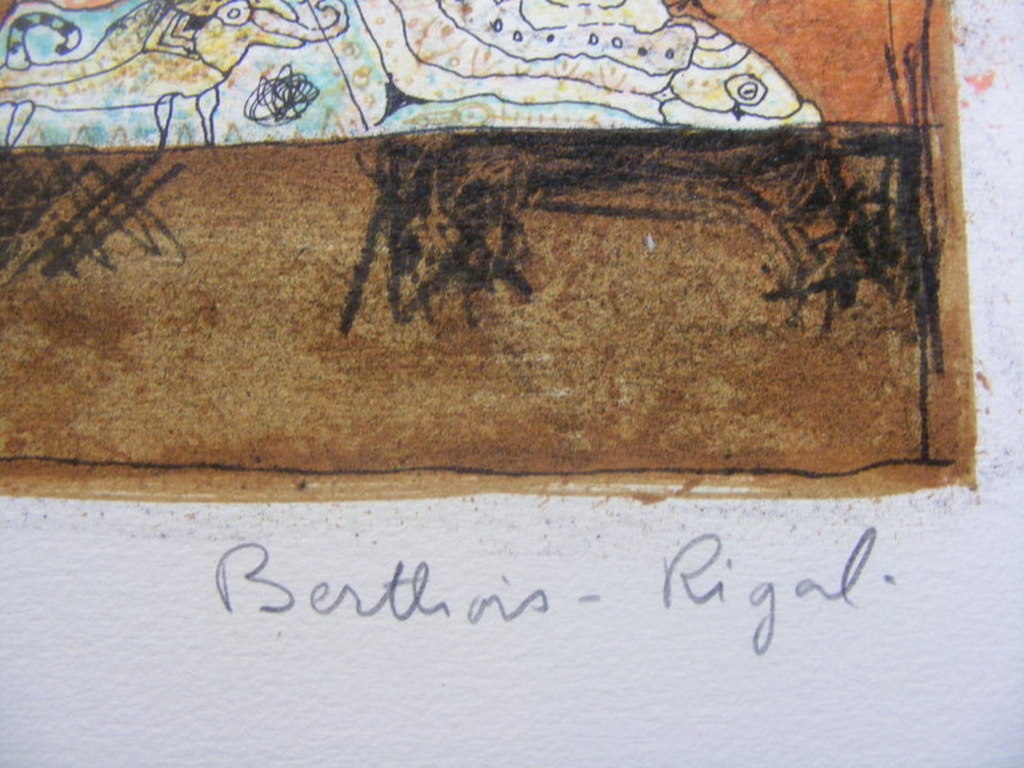 Bernard Berthois-Rigal : gesigneerde lithografie, Mysterious Energy kopen? Bied vanaf 150!