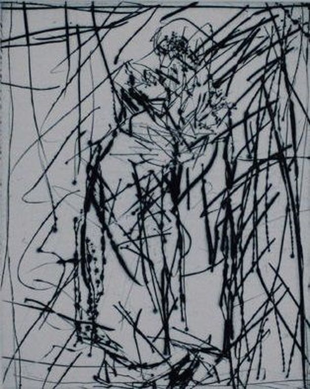 FRIEDEMANN HAHN. Ets. -Liebende- Oplage 40 + e.a.. 1989. Handgesigneerd. kopen? Bied vanaf 35!