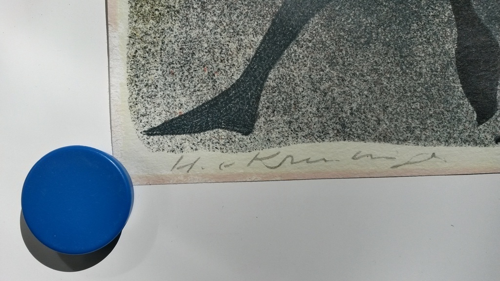 Harry van Kruiningen, twee litho's, Het zonnelied van Achnaton kopen? Bied vanaf 60!