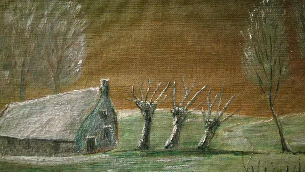 Onbekend kunstenaar, Olieverf op paneel, landschap kopen? Bied vanaf 1!