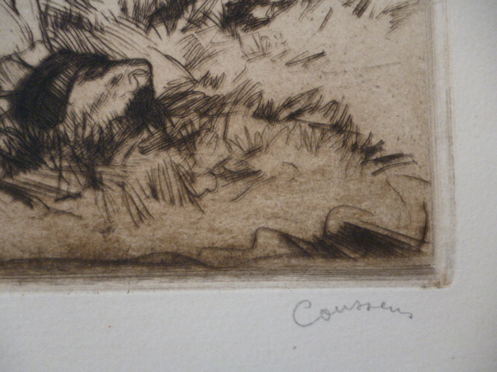 Armand Coussens - kleurenets - Le vacher assis kopen? Bied vanaf 45!