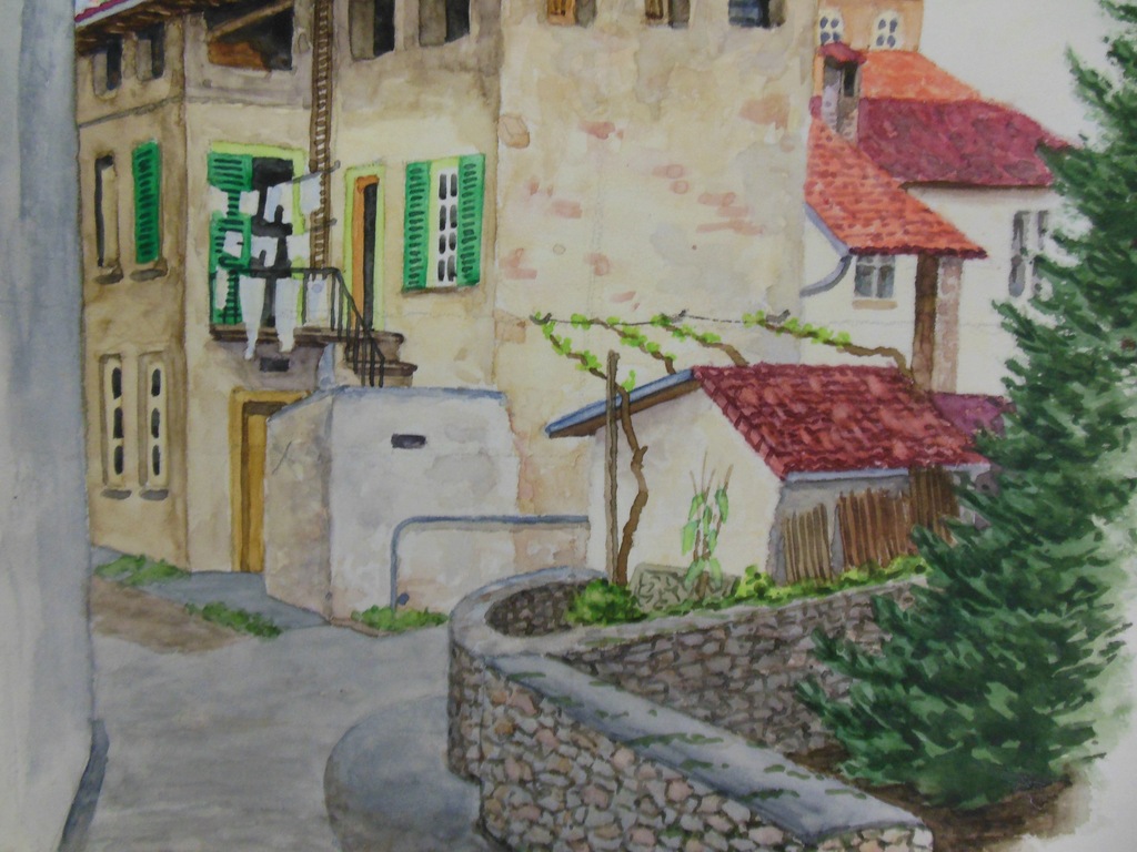 Jan P.H. de Vries: Lot van 4 Aquarellen, Souillac kopen? Bied vanaf 1!