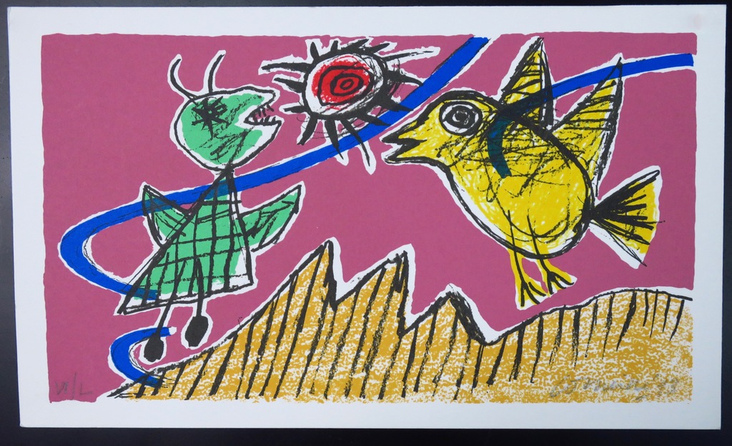 Corneille: Zeefdruk, Zonder titel verkocht voor € 50!