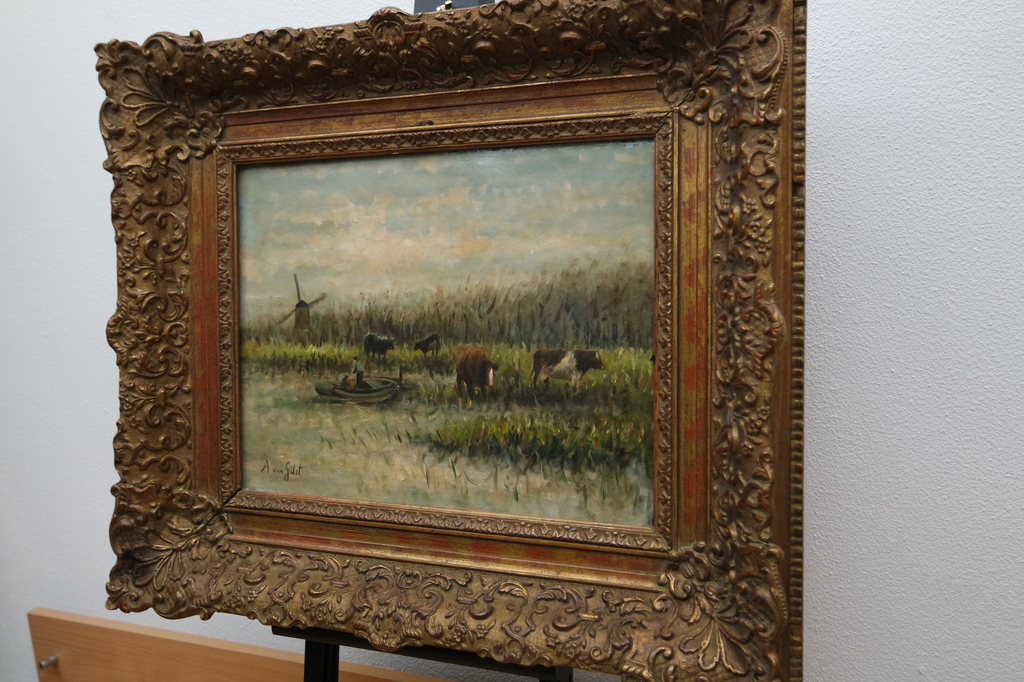 Arnout van Gilst - olieverf op paneel - landschap met koeien kopen? Bied vanaf 295!