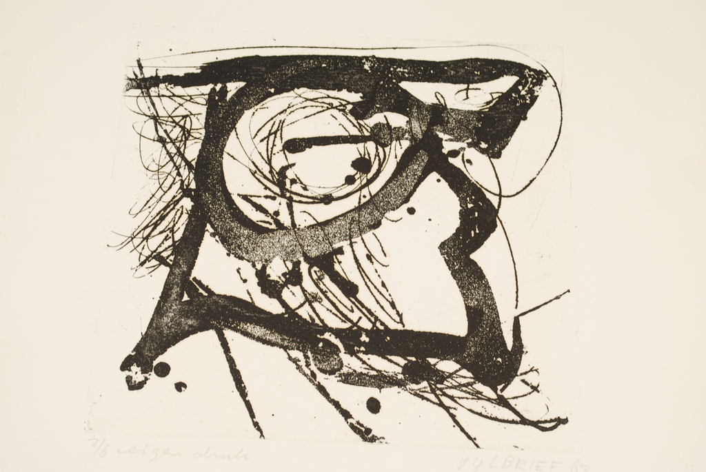 ERNST VIJLBRIEF (1934-2010) vroege ets uit 1963 verkocht voor € 60!