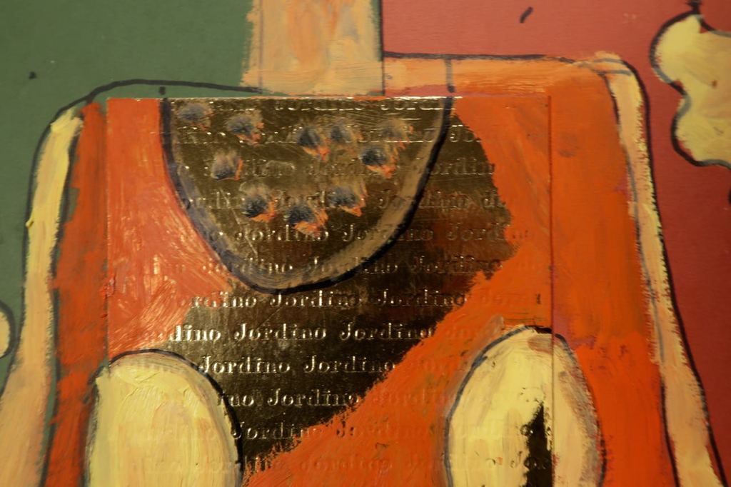 Lot met 5x olieverf en collage op karton van Meertje Kaal kopen? Bied vanaf 1!