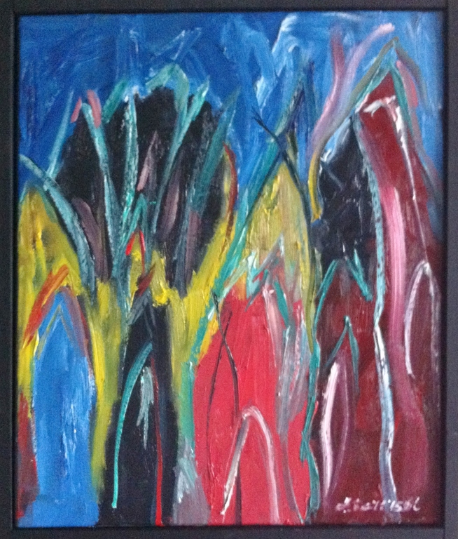 Symphony for Flowers - B - olieverf op canvas - gesigneerd verkocht voor € 99!