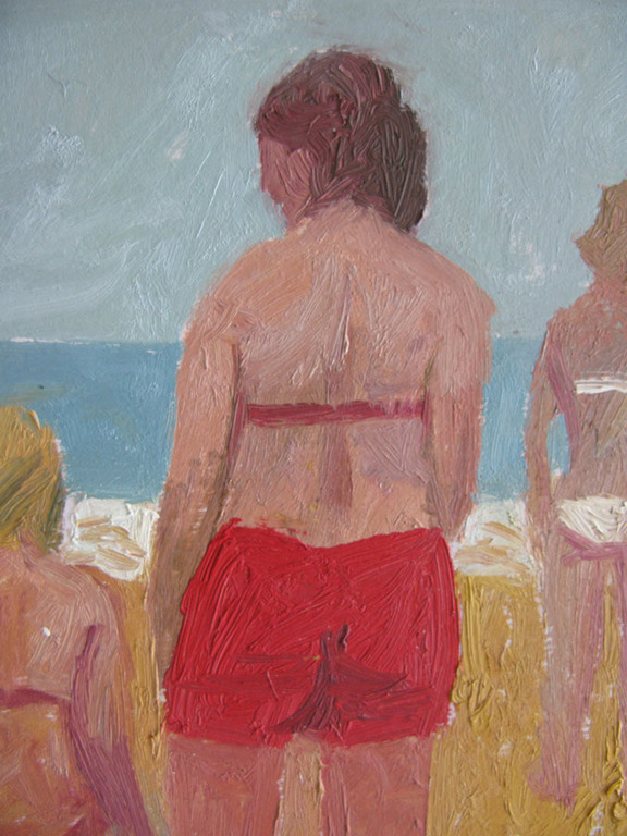 Hendrik Jan Visser - STRAND - olieverf op paneel kopen? Bied vanaf 1!