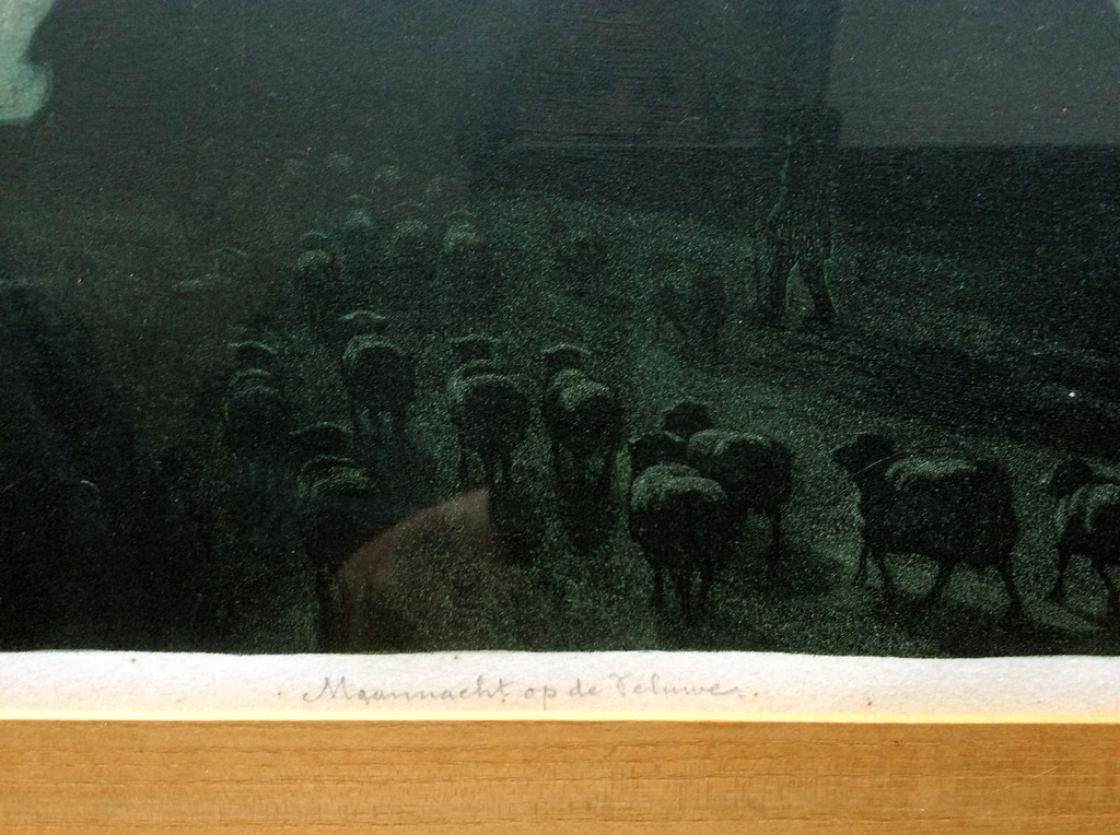 Tjeerd Bottema - Maannacht op de Veluwe - kleurenets/aquatint kopen? Bied vanaf 125!