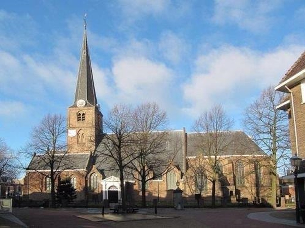 Marius Sintemaartensdijk, sepia ets, Oude Kerk te Rijswijk kopen? Bied vanaf 65!