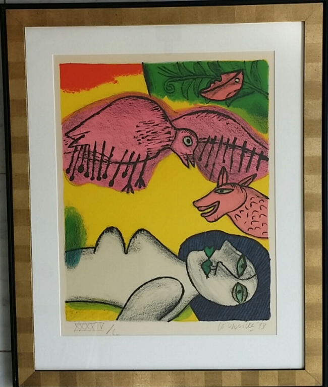 Corneille zeldzame litho 1993 verkocht voor € 425!