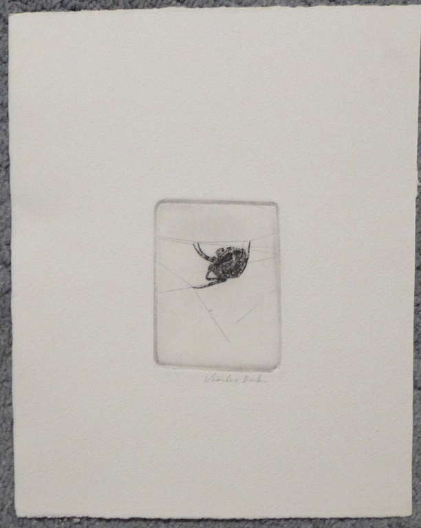 Charles Donker, ets, Kruisspin verkocht voor € 70!