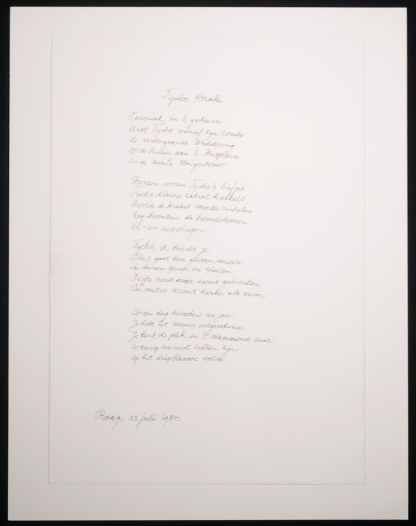 Reinier Lucassen: Ets, Praag en bild + H.H. ter Balkt: Gedicht, Tycho Brahe kopen? Bied vanaf 100!