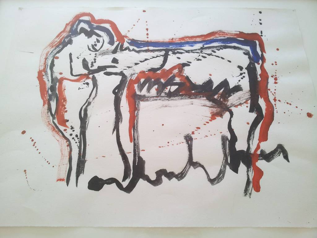 Anton Heyboer: Beest, origineel werk op papier, gesigneerd kopen? Bied vanaf 150!