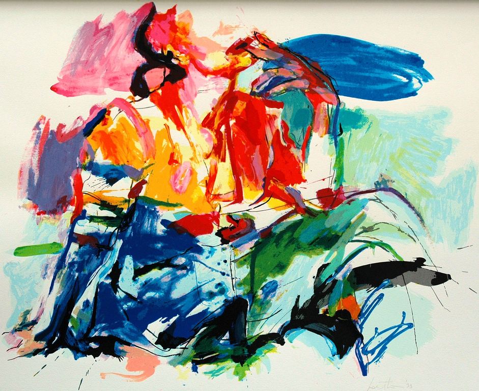 Lou Thissen - Zittende Vrouw - gesigneerde zeefdruk - 1993 verkocht voor € 50!